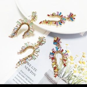 Women.   Earrings. Jewelry.  Fashion